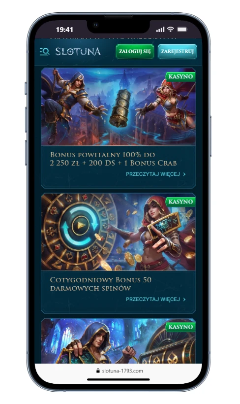 Slotuna Casino recenzja promocji i bonusu powitalnego