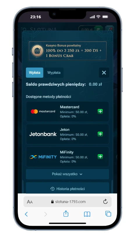 Slotuna Casino rejestracja krok 5