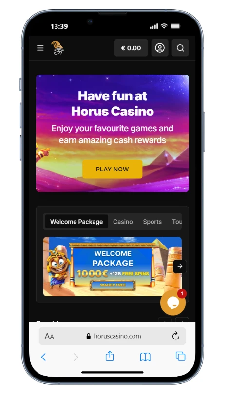 horus casino rejestracja krok 3